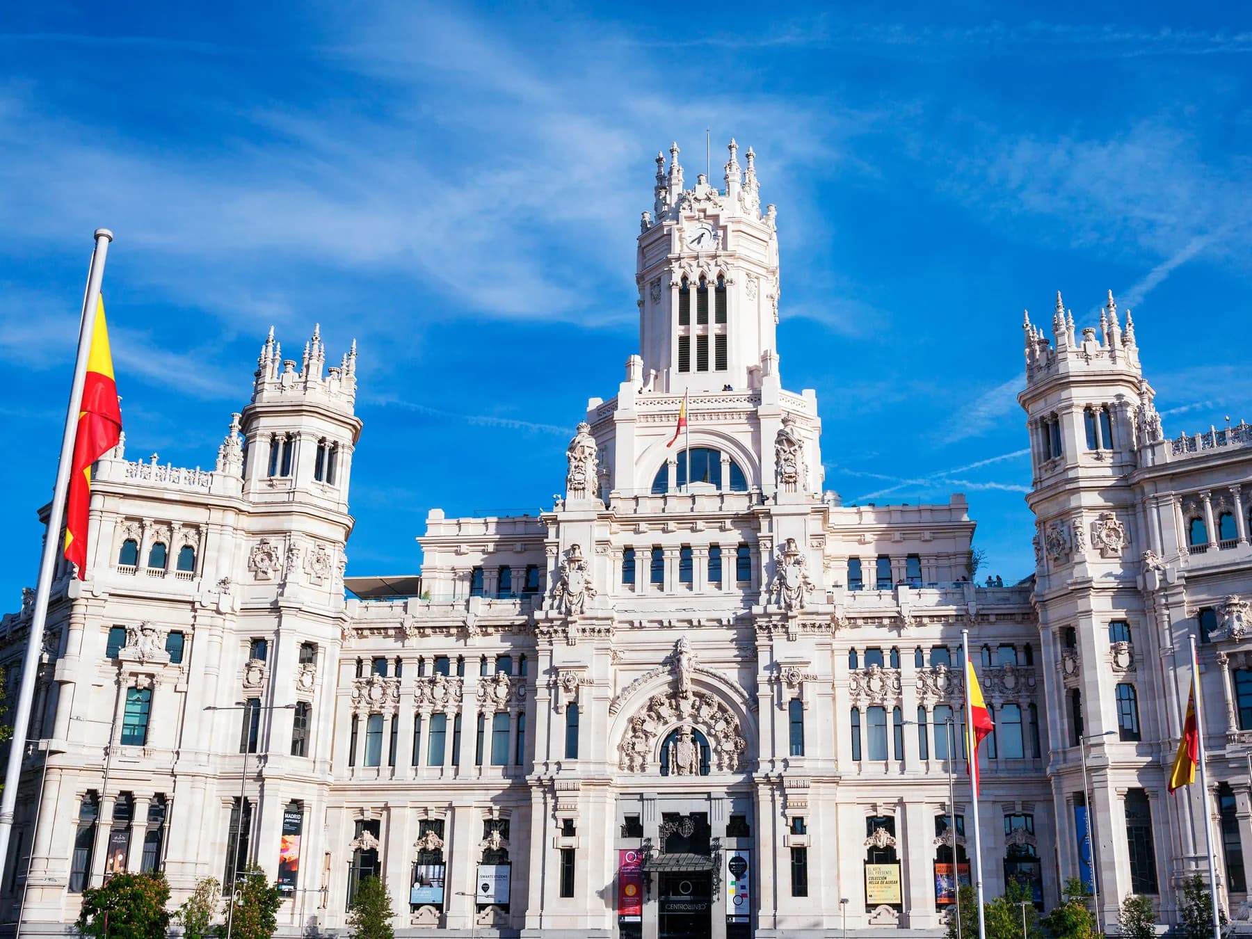 Cibeles Palace on Plaza de Cibeles, Madrid, Spain